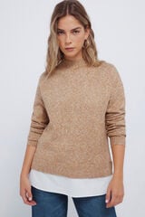 Springfield Camisola Perkins com gola combinada cru