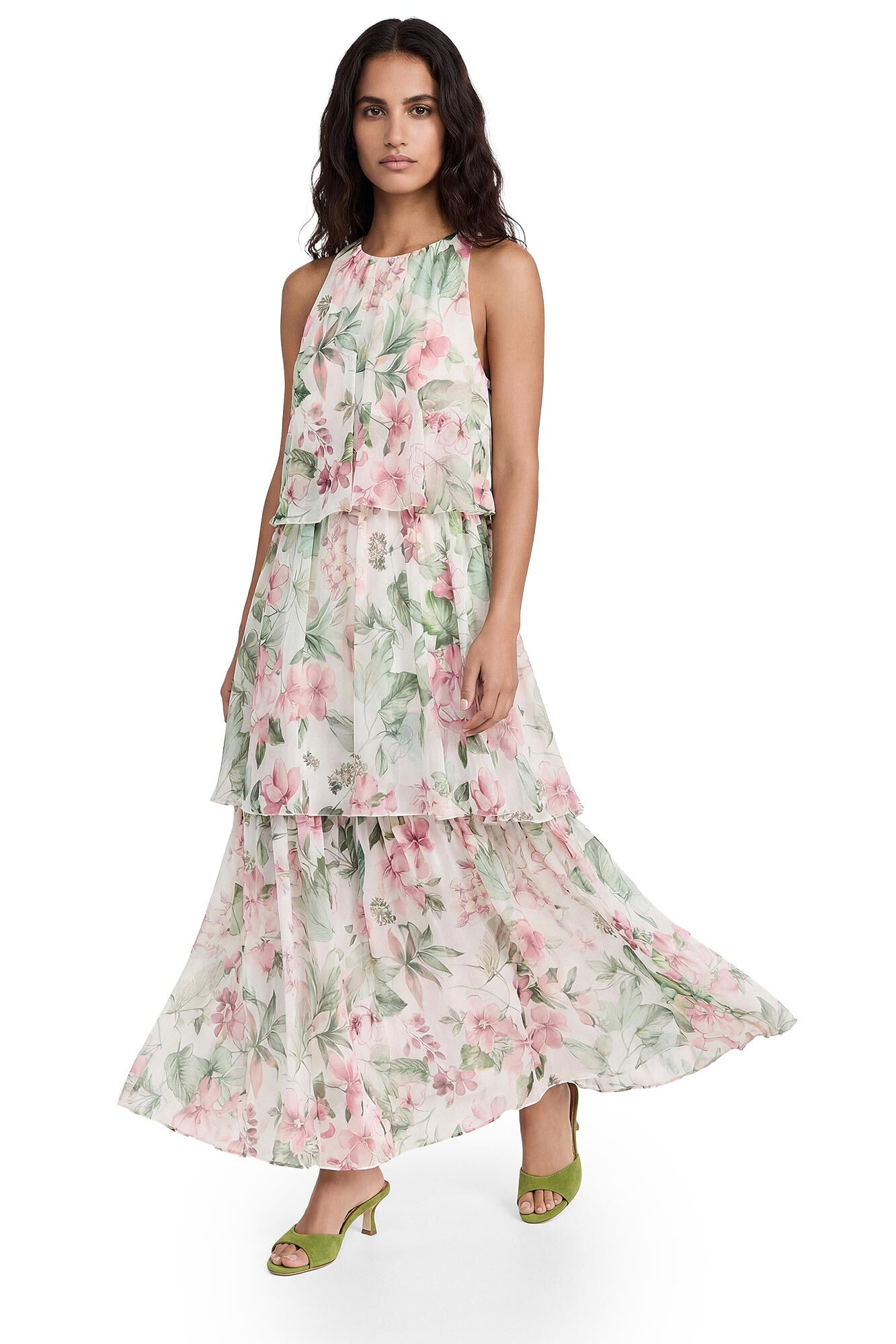 Koton Vestido comprido de chiffon floral