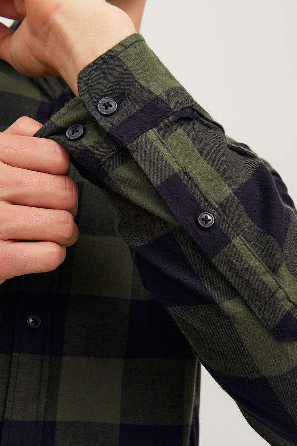 Jack & Jones Camisa regular fit cuadros verde