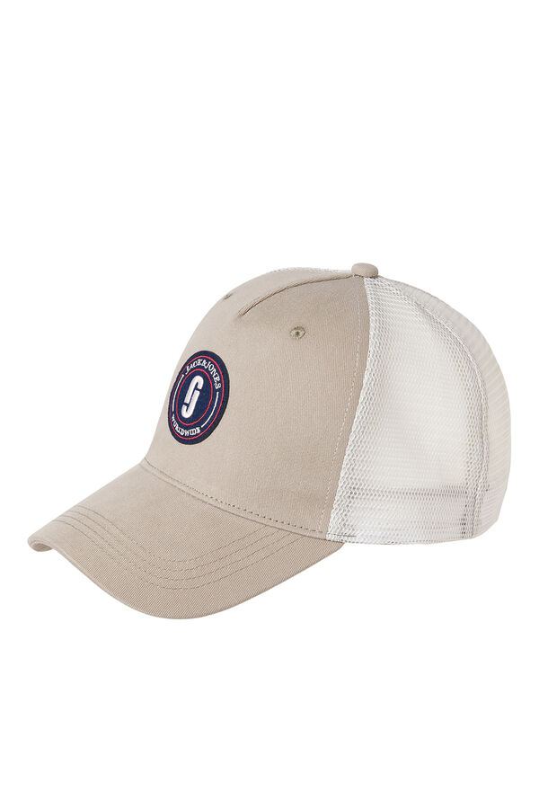 Jack & Jones Bon&eacute; b&aacute;sico com distintivo cinzento