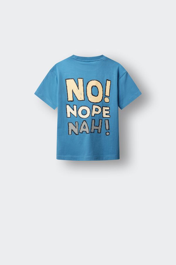 Springfield Kids T-shirt de manga curta "Nope!" para menino azul