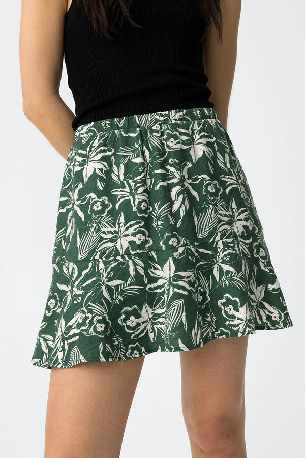 Tiffosi Saia estampado floral verde