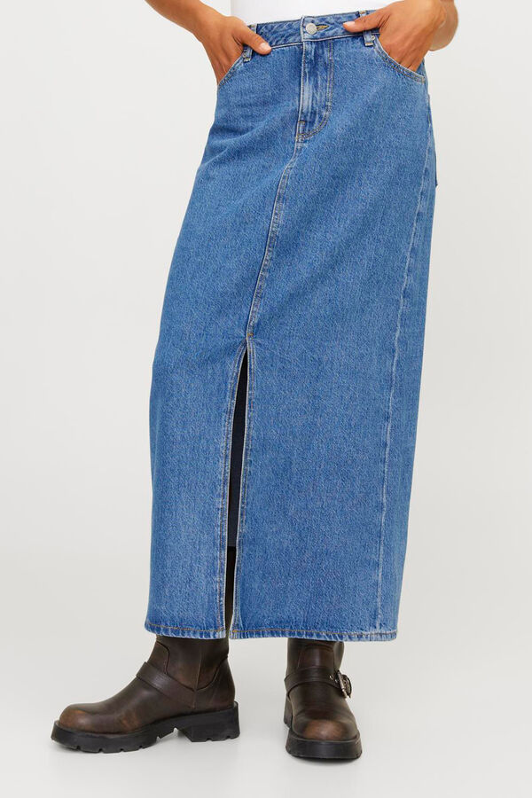 Jack & Jones Falda larga denim azul