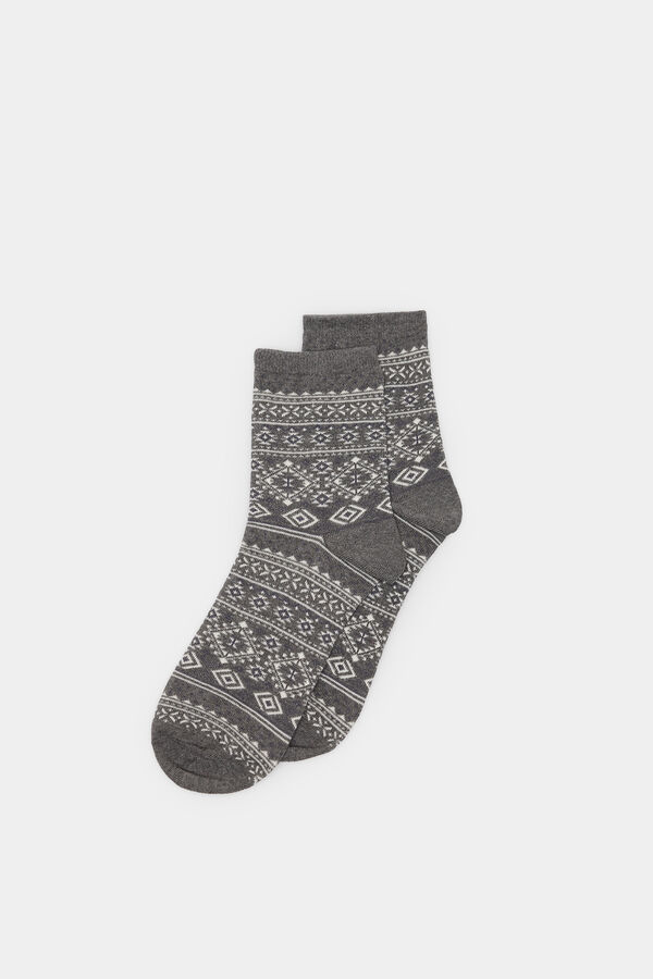 Springfield Meia comprida jacquard cinzento