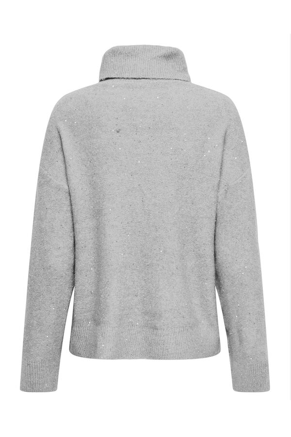 Only Jersey de lentejuelas gris