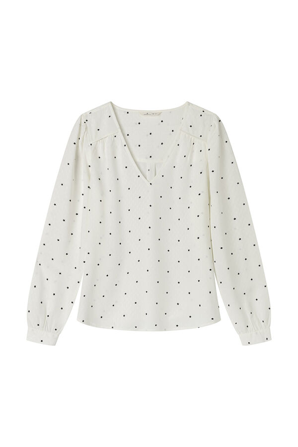 Springfield Blusa flu&iacute;da l&uacute;rex branco