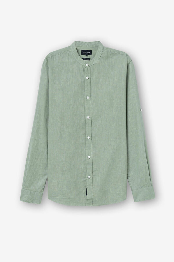 Tiffosi Camisa Regular Fit Linho verde