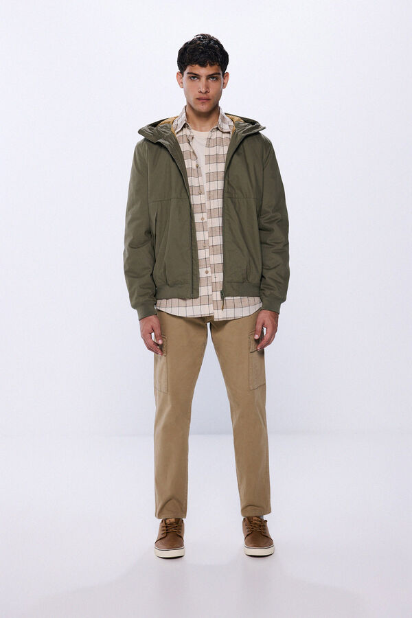 Springfield Jaqueta acolchoada de algodão bege