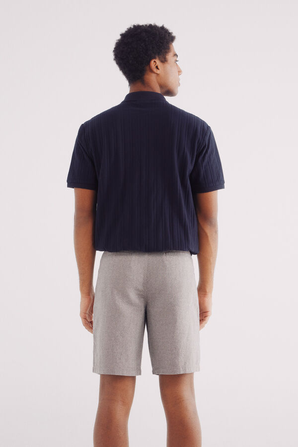 Springfield Bermuda estructura color slim fit nude