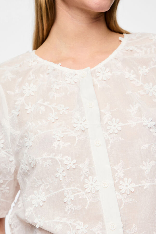 Pieces Blusa de manga curta  branco