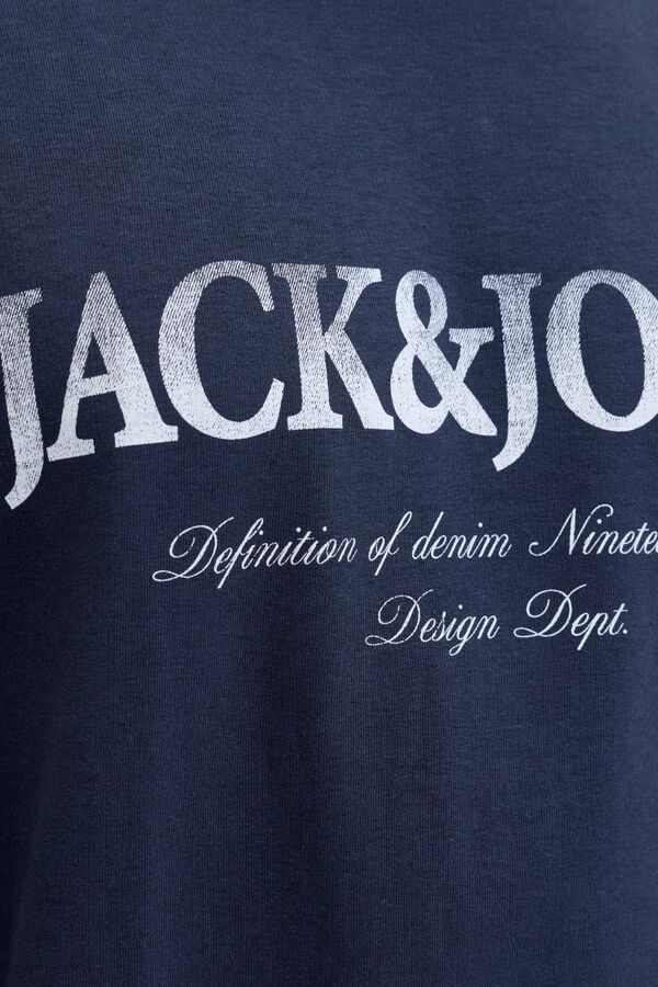 Jack & Jones PLUS Sweatshirt manga curta em algod&atilde;o azul