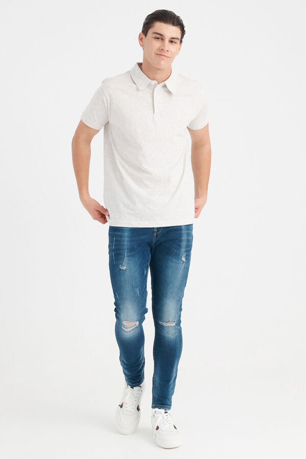 Inside Polo B&aacute;sico gris