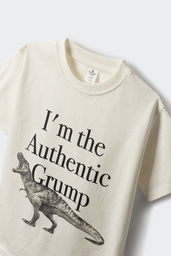 Springfield Kids Camiseta dinosaurio ni&ntilde;o marfil