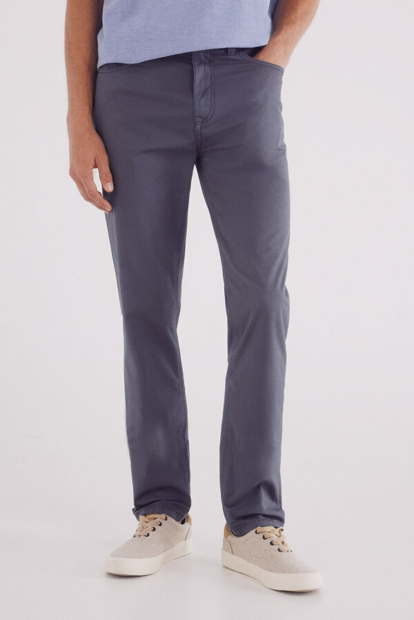 Springfield Pantal&oacute;n 5 bolsillos ligero lavado slim fit azul
