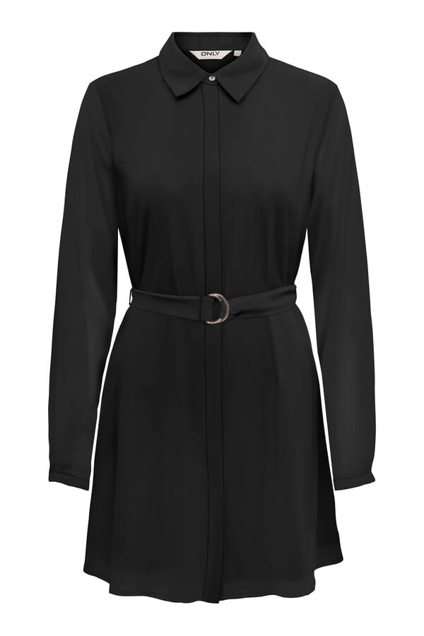 Only Vestido corto de gasa negro