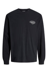 Jack & Jones Camiseta manga larga logo negro