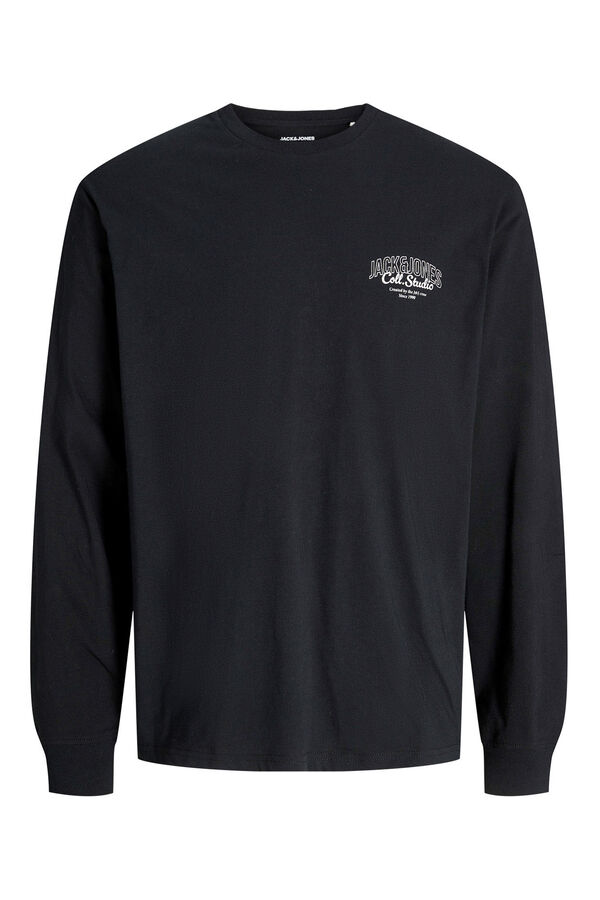 Jack & Jones Camiseta manga larga logo negro
