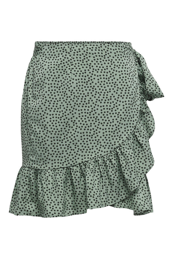 Only Saia curta folho verde