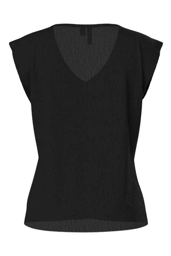 Pieces Topo de flor preto