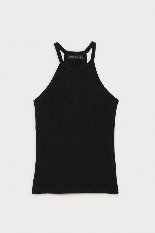 Inside Camiseta B&aacute;sica Cuello Halter negro