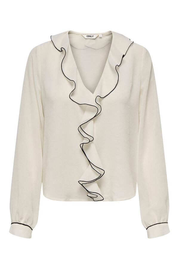 Only Blusa de manga comprida com regular fit branco