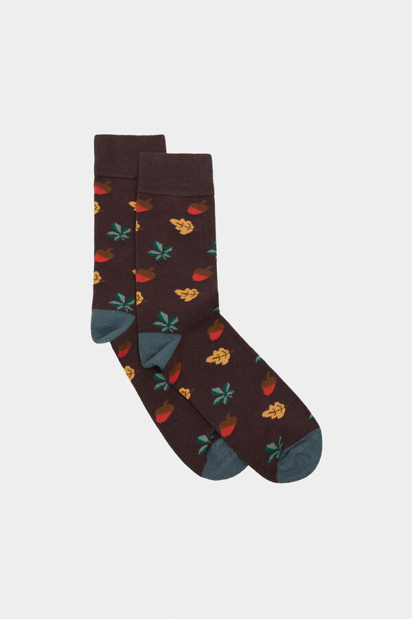 Springfield Desenhos de outono com meias altas castanho