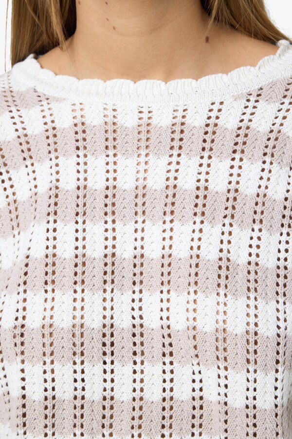 Noisy May Jersey de punto fino de manga larga gris