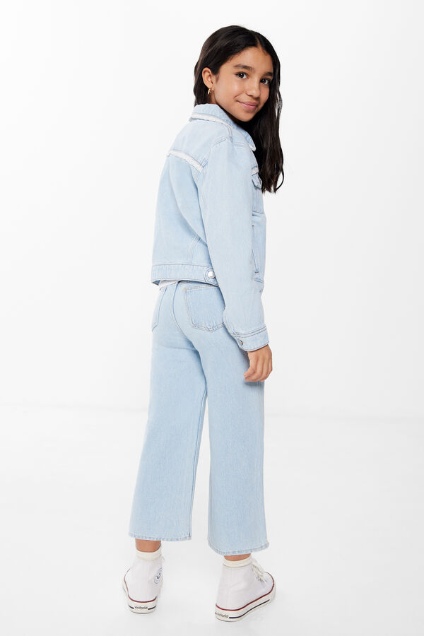 Springfield Kids Cal&ccedil;as denim culotte menina azul