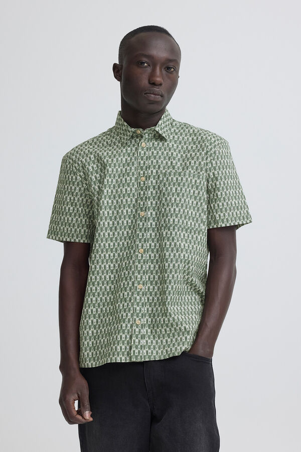 Blend Camisa de manga curta verde