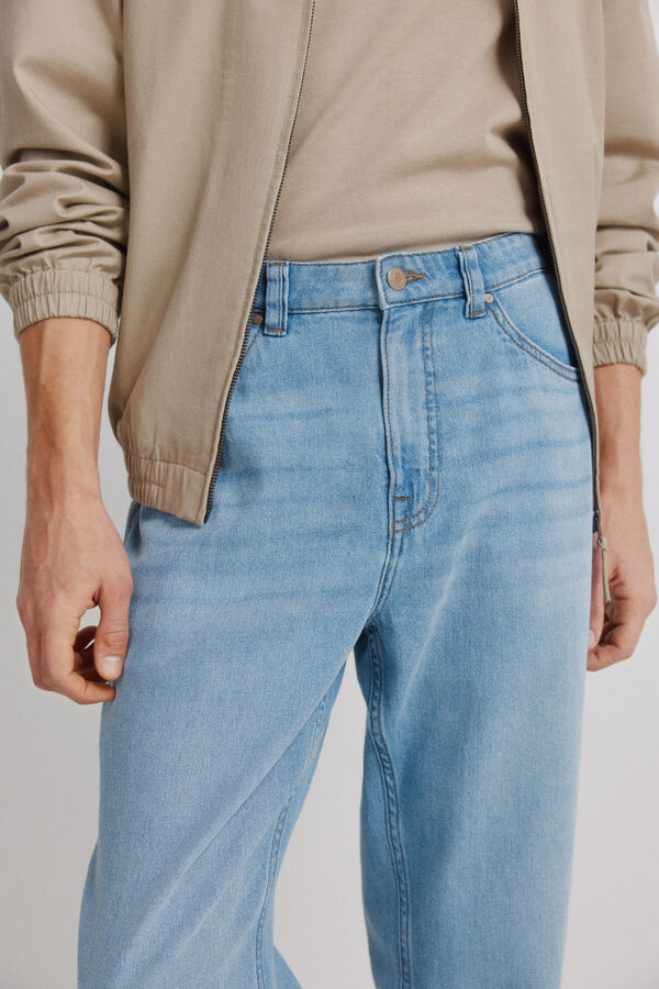 Springfield Jeans ultra ligero lavado medio straight fit azul