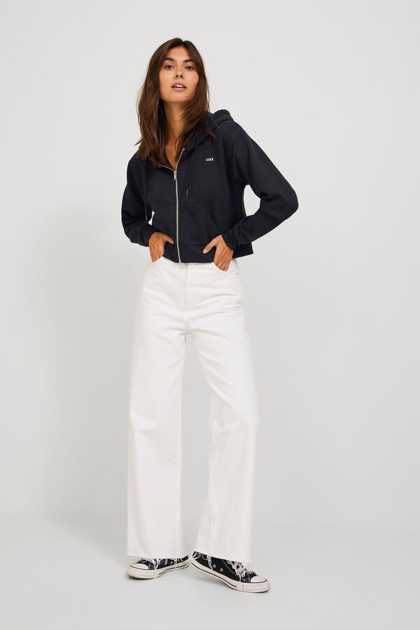 Jack & Jones Sudadera crop con capucha negro