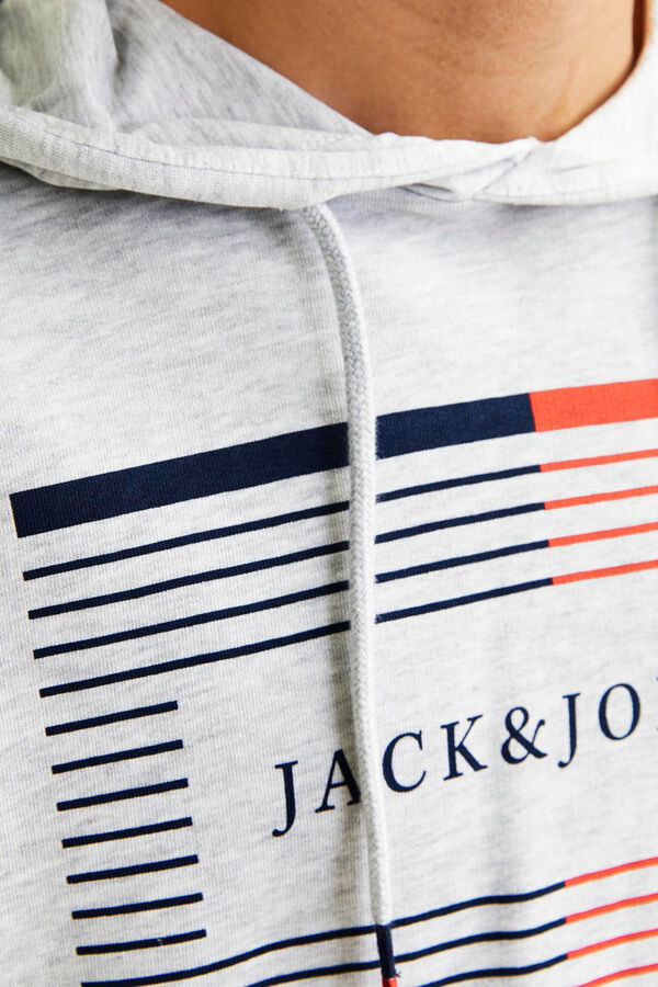 Jack & Jones Sweatshirt com capuz padrão branco