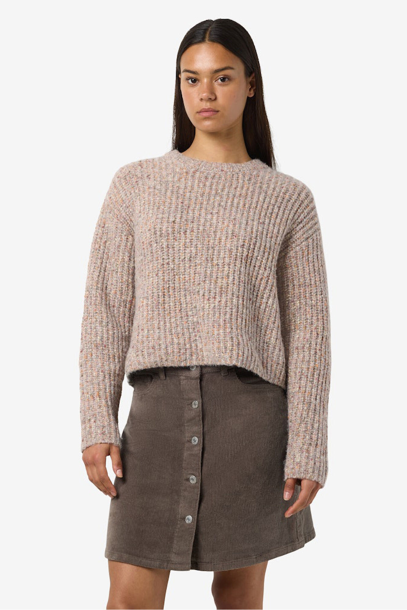 Noisy May jersey jaspeado cuello redondo