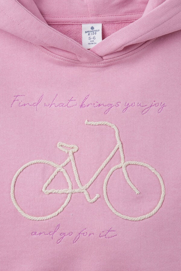 Springfield Kids Sweatshirt capuz bicicleta menina rosa