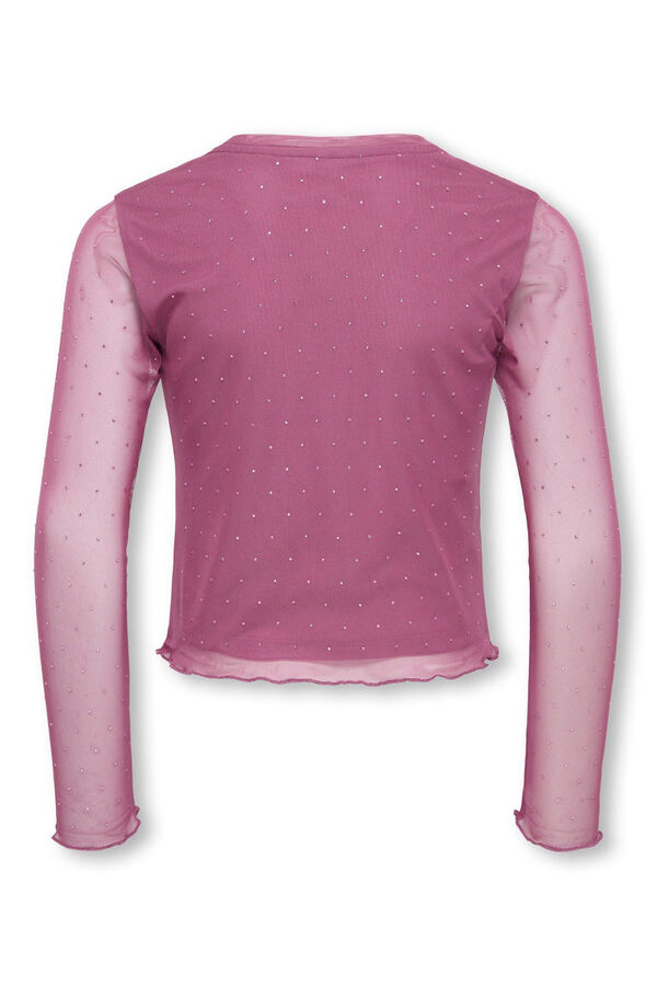 Only Girls Top de brillo morado/lila