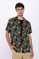 Springfield Camisa manga curta impressa viscosa cru
