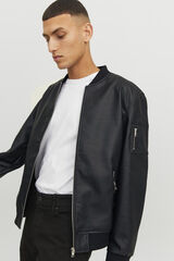 Jack & Jones Jaqueta bomber emborrachada preto