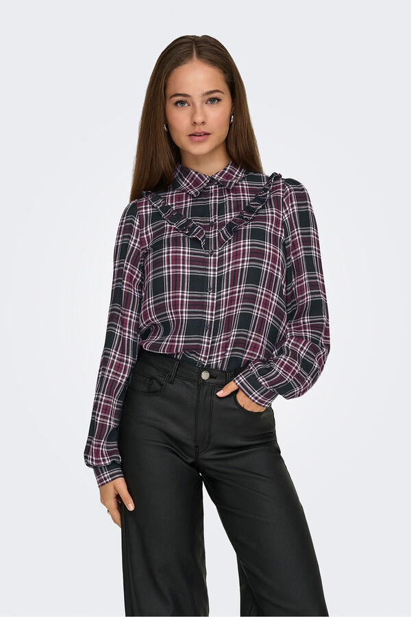 Only Camisa de volantes estampado