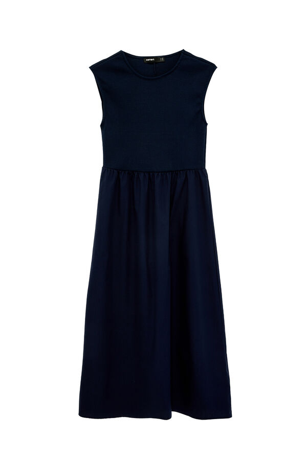 Koton Vestido maxi cuello caja azul