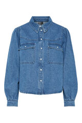 Pieces Camisa de ganga azul