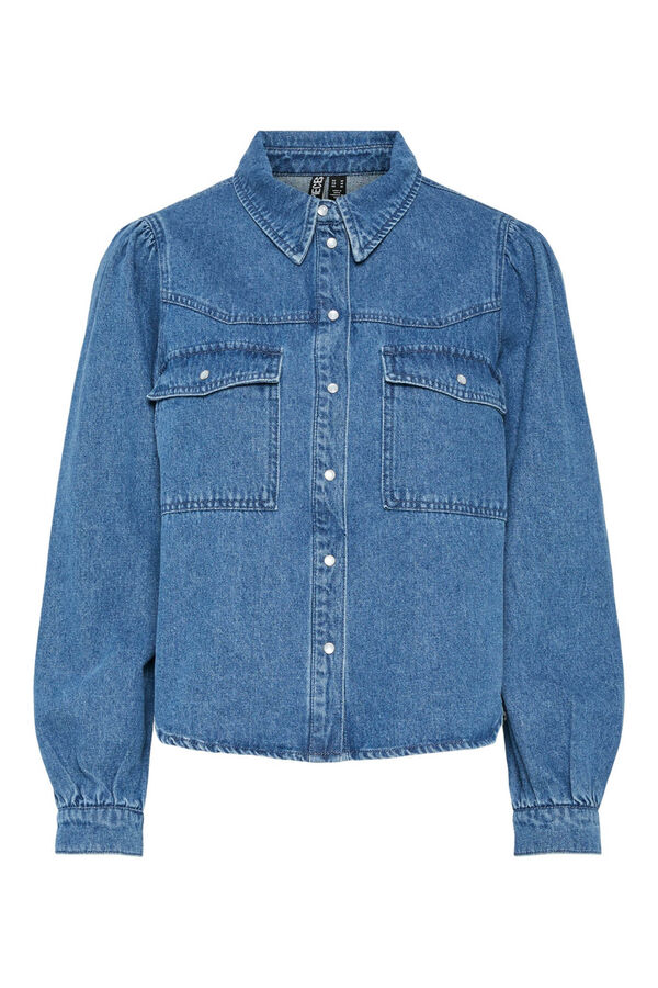 Pieces Camisa de ganga azul