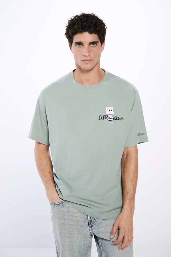Springfield Camiseta Peanuts Charlie Extrovert verde