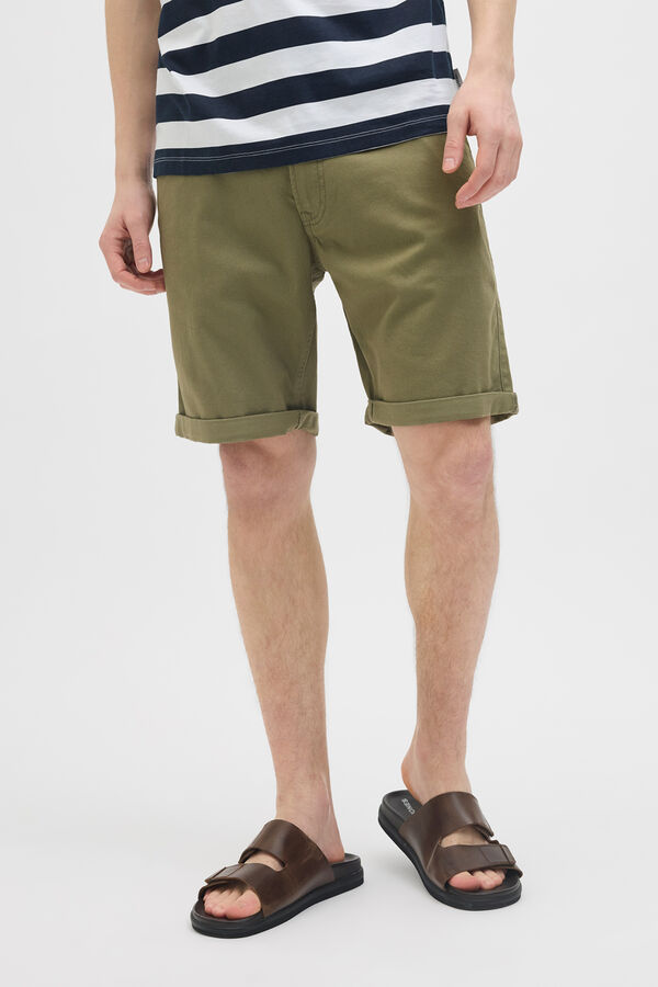 JJ REBEL Bermuda chino regular fit verde