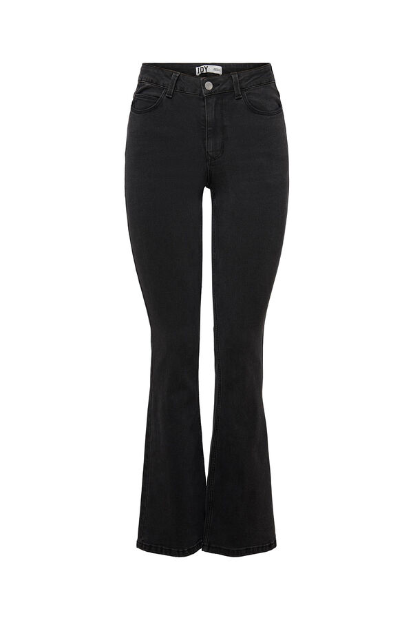 JDY Jeans flare tiro alto cinzento