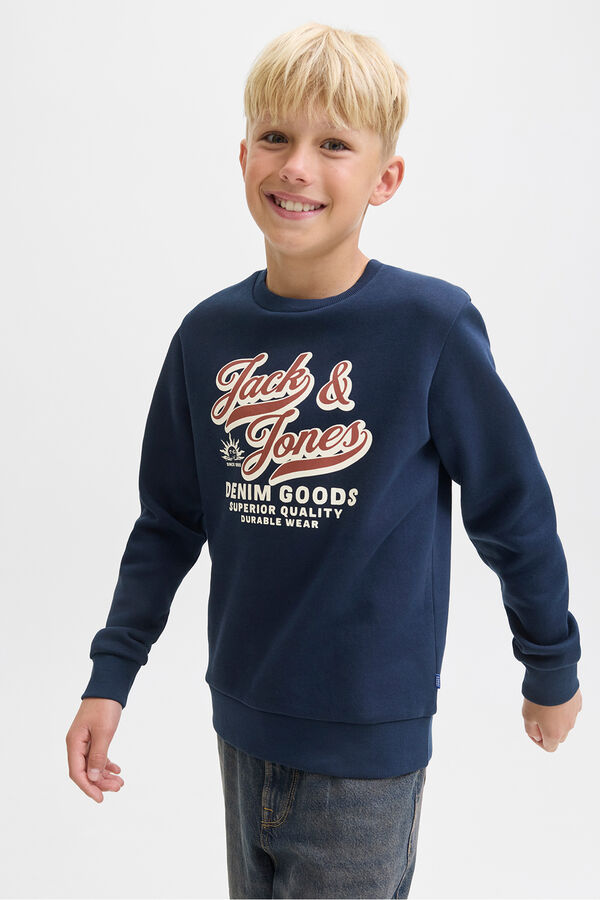 Jack & Jones Junior Sweatshirt logo grande azul