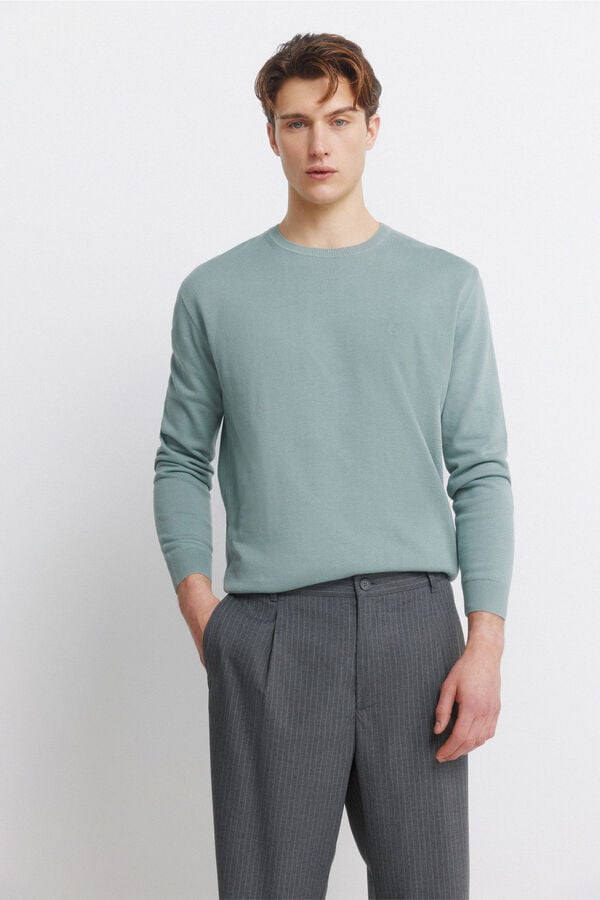 Springfield Pantal&oacute;n recto rayas relaxed fit gris