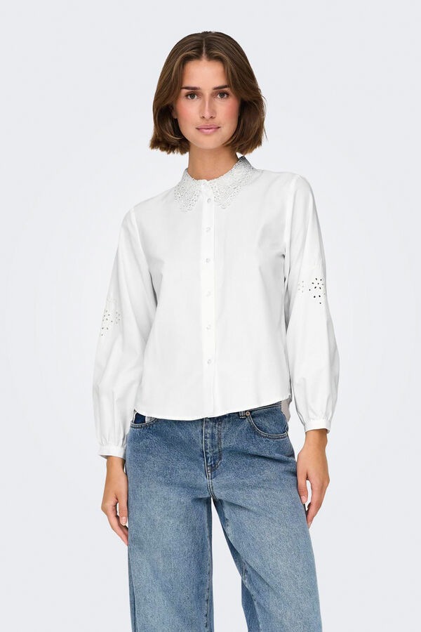 JDY Camisa de manga comprida branco