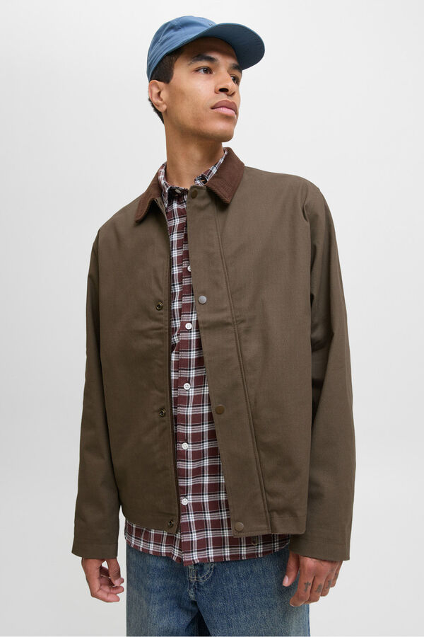 Jack & Jones Blus&atilde;o de trabalhador castanho