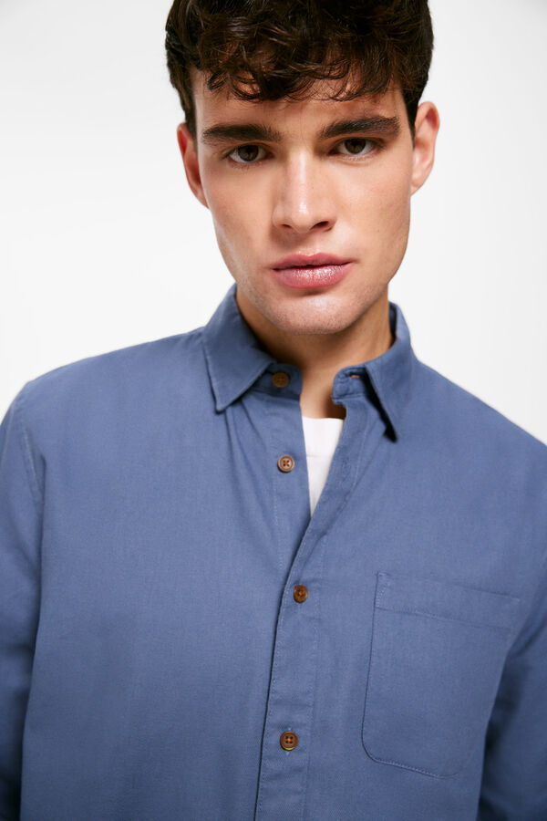 Springfield Camisa twill color azul