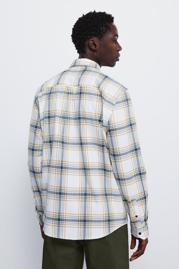 Springfield Camisa cuadros blanco